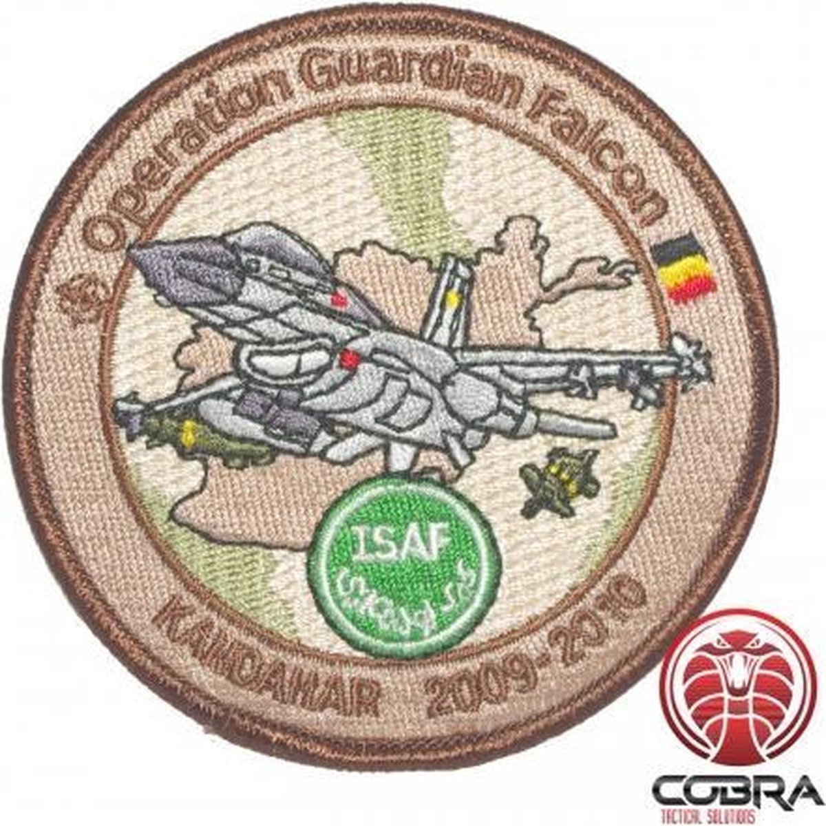 Belgian Air Force Operation Guardian Falcon KANDAHAR 2009-2010 aviation geborduurde patch | Strijkpatches | Military Airsoft